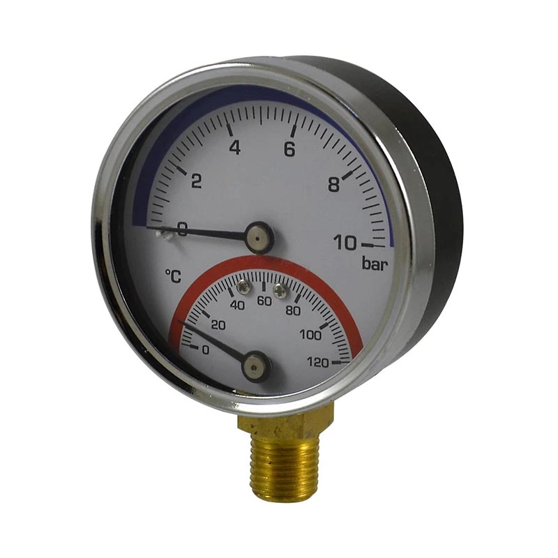 Black Steel Case Thermo Manometer